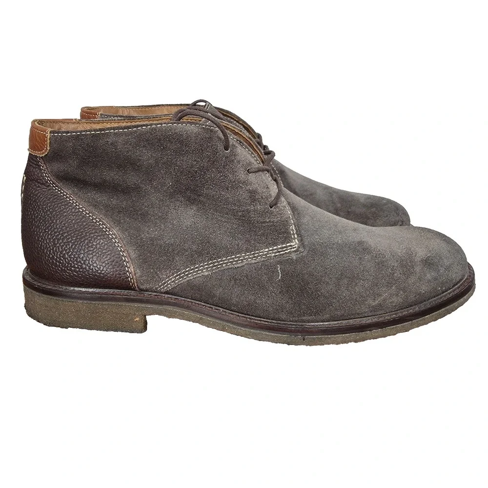 Johnston & Murphy Copeland Chukka Boots Mens 12 M Brown Suede Sheepskin‎ 25-3019